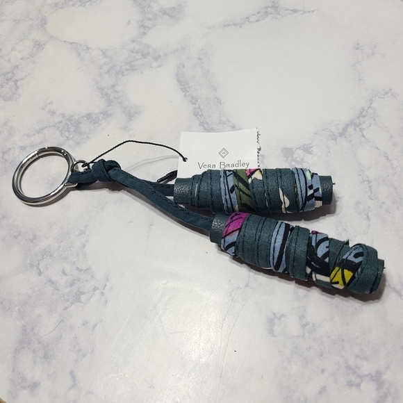 Vera Bradley Iconic Spools Bag Charm Falling Flowers - Picture 2 of 4